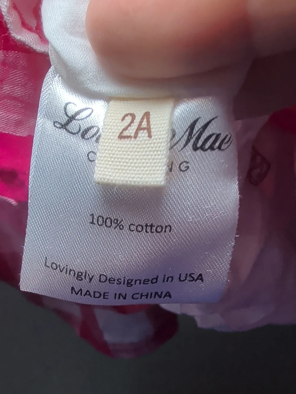 Lottie Mae Pink + White Check Ruffle Bib Short Set 100% Cotton Girls Size 2